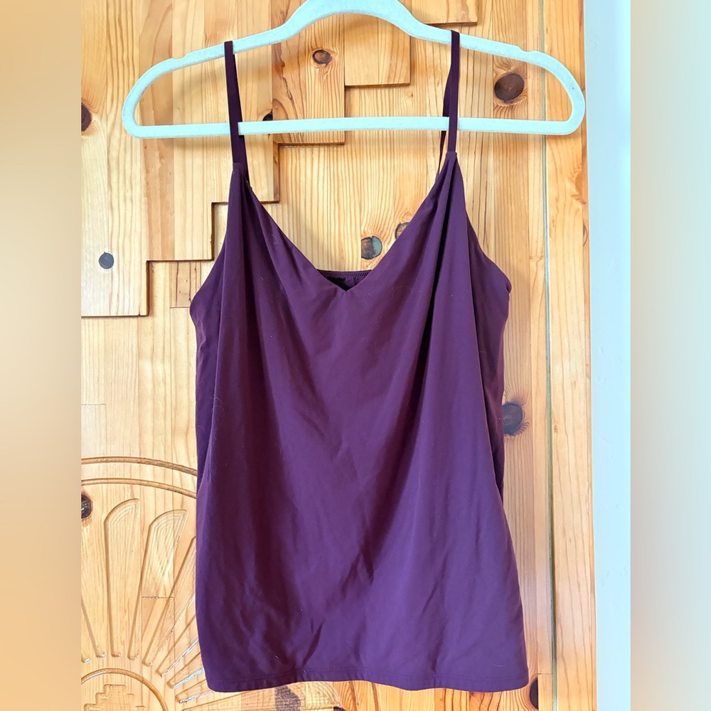 White House Black Market Plum Stretchy Cowl Camisole